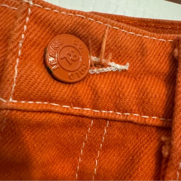 Ralph Lauren Polo Jeans Company womens denim mini skirt 8 orange vintage 90s Y2K - Picture 4 of 12